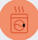 Dryer icon for dry and fold laundry service